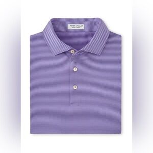 Peter Millar Ultra Violet Grove Performance Jersey Polo Purple Striped Golf